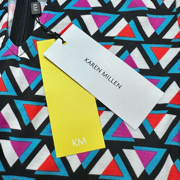 Karen Millen | Women | Geometric Stretch Long Sleeve Choker Blouse | Size 6 US - Picture 12 of 16